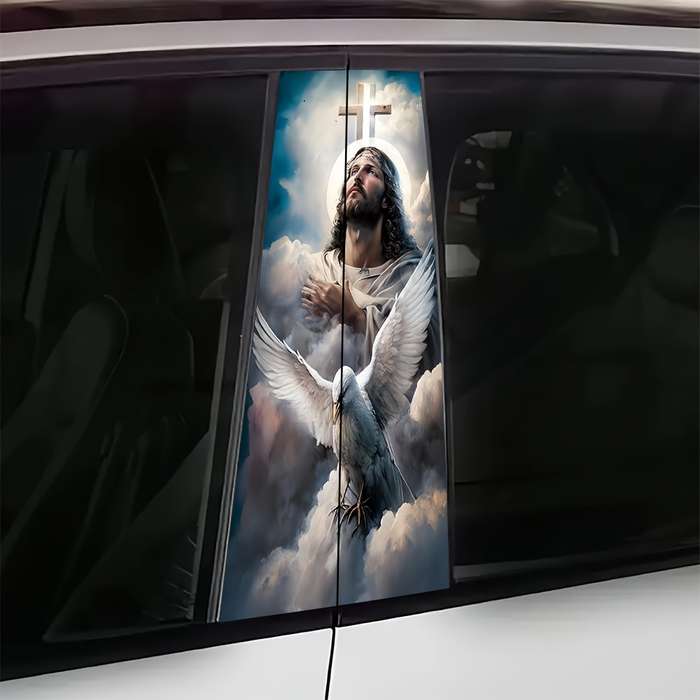 2pcs  Jesus Christian Themed Stickers