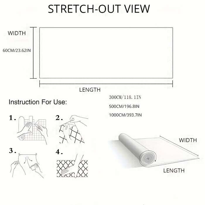 1PC Wall Stickers300cmx60cm 118.11inx23.62in