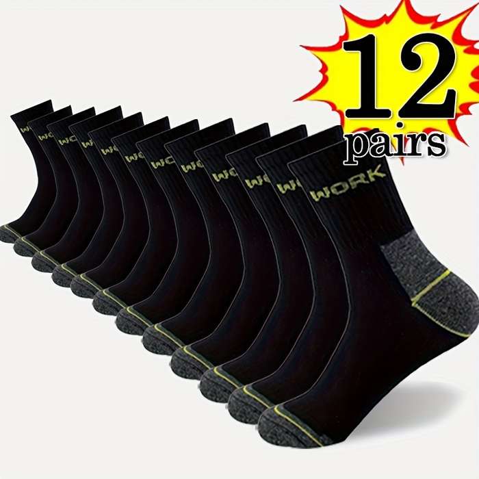 Sock 12Pairs Black  One Size