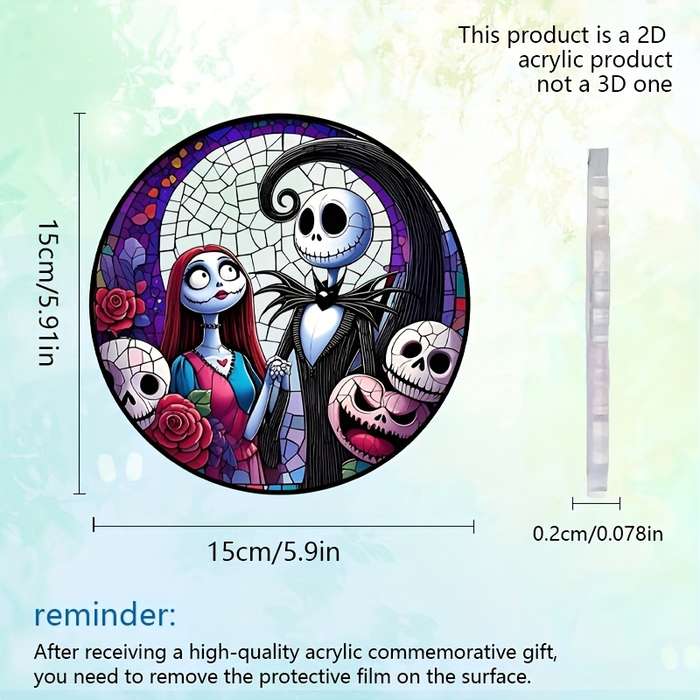 1pc 2D Flat  Art Deco Acrylic Frameless Decorative Light Fixture Hanging Decoration Perfect for G