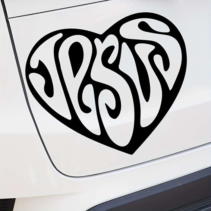 1pc Jesus Heart 20X16.9CM Jesus Christian Themed Stickers
