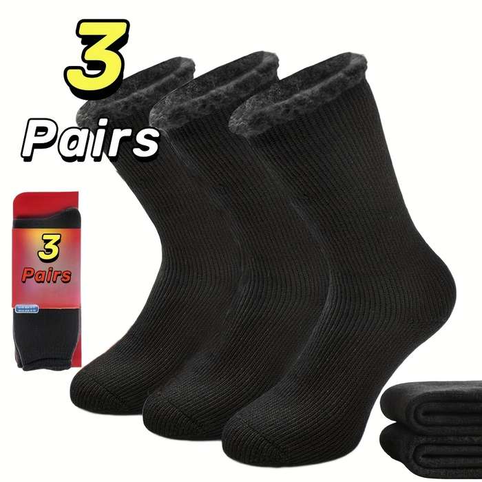 Sock 3 Pairs Black  One Size