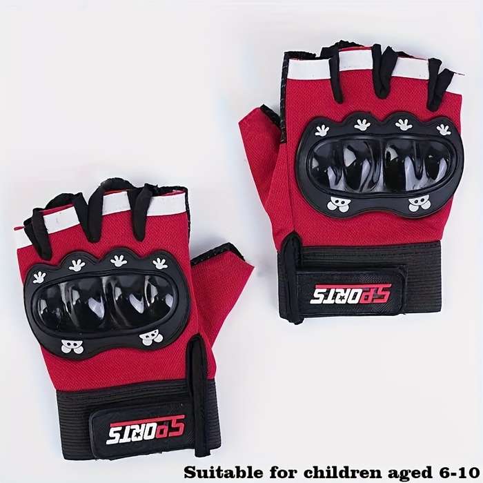 1 Pair Red Outdoor Sports Gloves