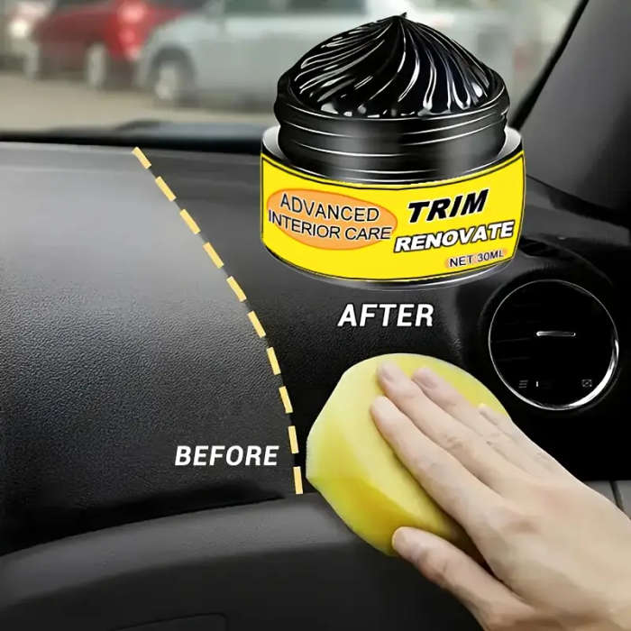 1pc Multi-Purpose Car Restoration Wax-Car Black Interior Trim Dashboard Gloss Restorer Tire Shine So