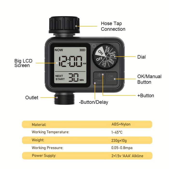 1Pc Programmable Hose Watering Timer
