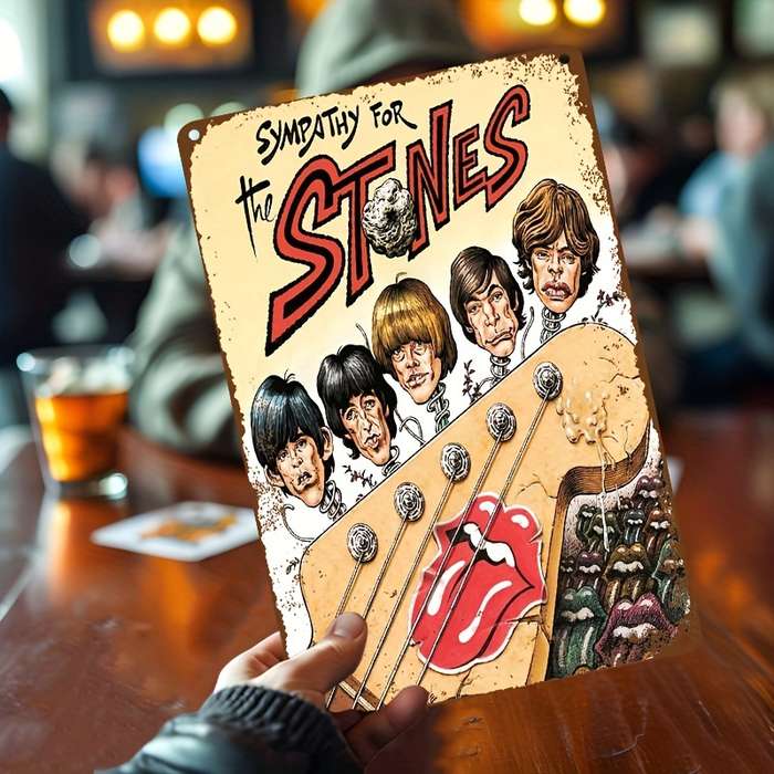 1pc  Vintage Aluminum Metal Sign for Music Lovers 30.48x20.32 cm Weatherproof Pre-Drilled Rock