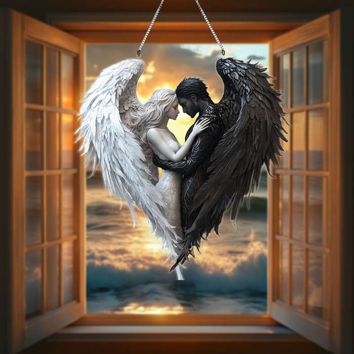 1pc 2D Flat   Classic Style  Romantic Angel Acrylic Decoration Sign Versatile Gift for Home