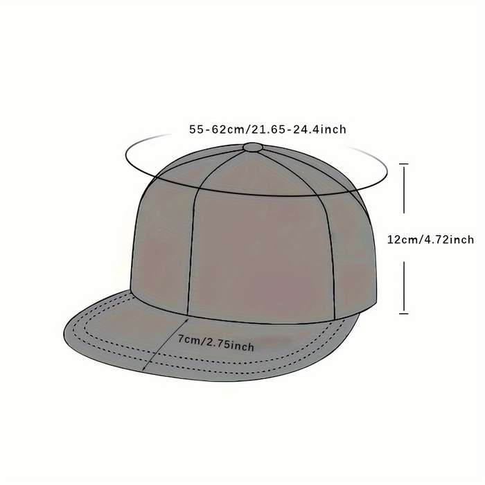 1pc Unisex Street Style Baseball Cap Time is Money Print 100% Polyester Adjustable Hip-Hop