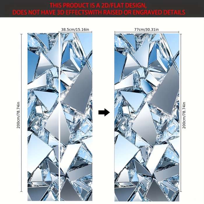 1Pc 77x200cm Door Window Sticker