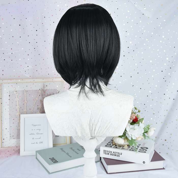 1Pc Black 30.48cm Fashion Design Wig