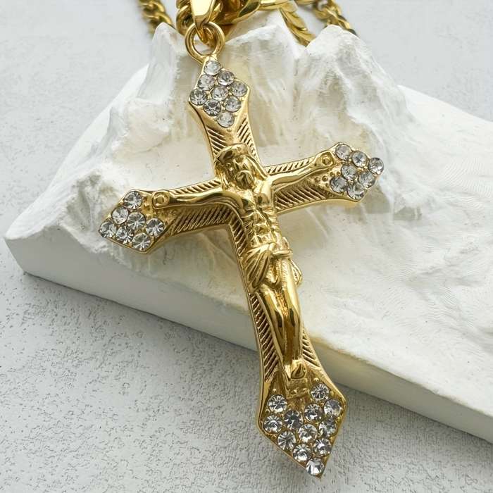 1 Piece Silvery Jesus Theme Pendant