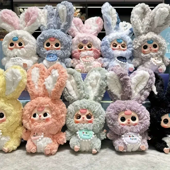 1 Baby Three Lily Bunny Village Series Mystery Box Miniature Figurine