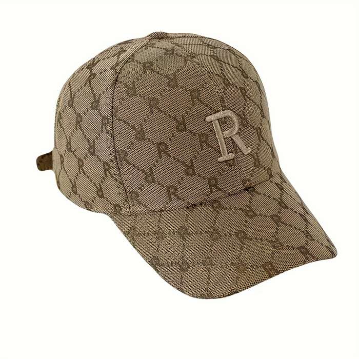 1pc Assorted Colors Vintage Baseball Cap Embroidered Letter R Large Head Circumference Spring Au