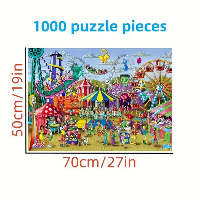 1000pcs Jigsaw Puzzle for Adults Thick Durable Paper Puzzle with Vibrant Carnival