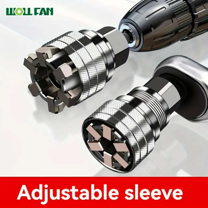 1pc Professional Grade Adjustable Socket Wrench Durable Metal Construction Paint Finish Industrial T