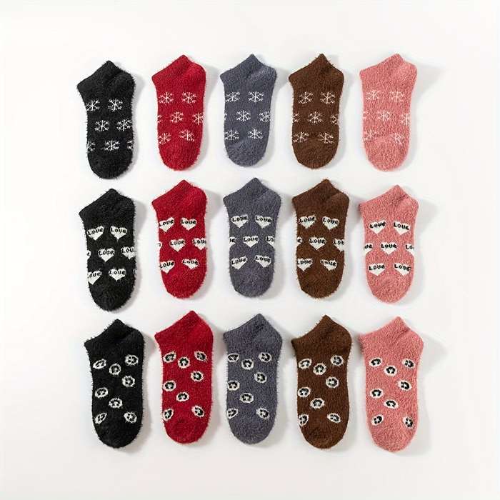 Sock 5 Pairs Of Snowflake Series  One Size