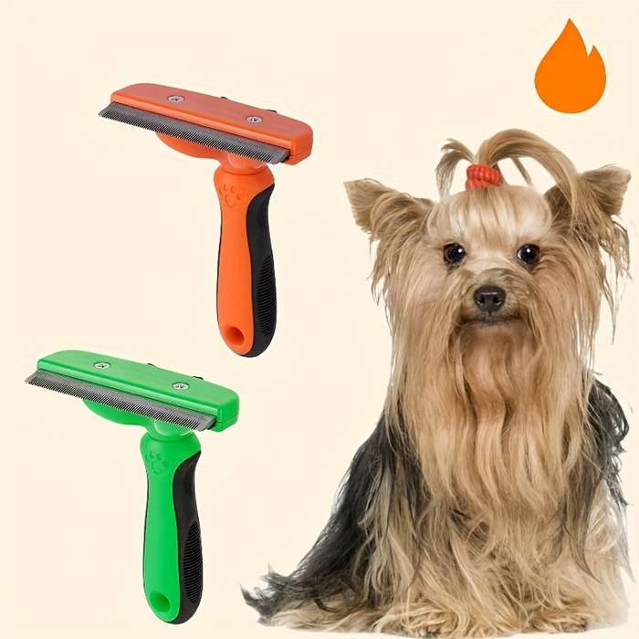1pc Orange Red Large Pet Comb