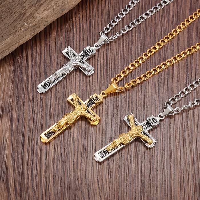 1 Piece Silvery Jesus Theme Pendant