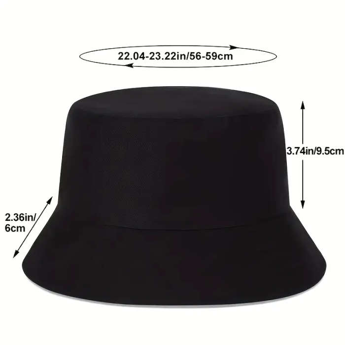 1pc New Zealand All Blacks Printed Bucket Hat Breathable Sun Hat Unisex Outdoor Vacation Travel Fold