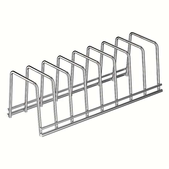 1pc Stainless Steel Dish Rack with Drain Drawer Space-Saving Kitchen Organizer for Plates and