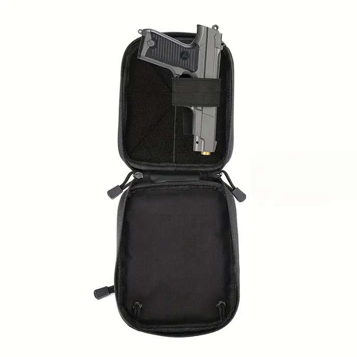 1pc Classic Ambidextrous Nylon Gun Holster with Zipper Closure Versatile Concealed Carry Waist Bag f