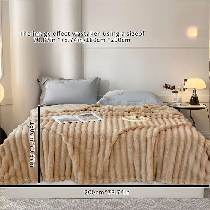 1ps Blanket Color Light Coffee size 130x160cm