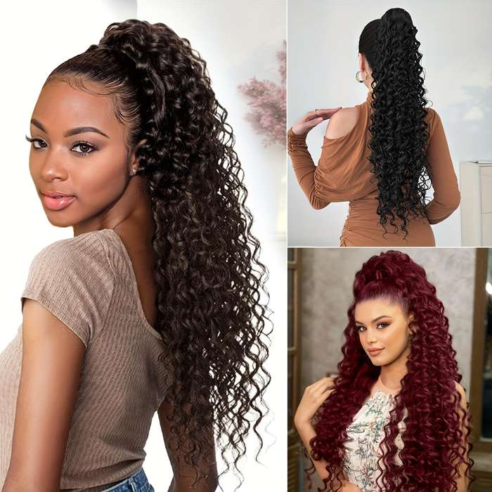 1Pc Dark Brown 66.04cm Fashion Design Wig