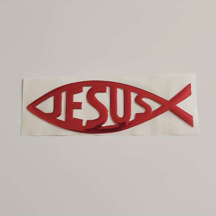 1pc  silvery  Jesus Christian Themed Stickers