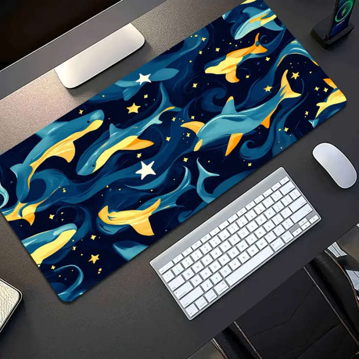 1pc 40x90cm Fantasy Ocean Shark Mouse Pad  Gaming Desk Mat Washable Mouse Pad