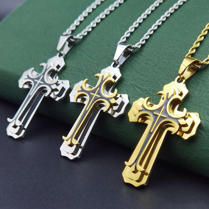 1 Piece Silvery Jesus Theme Pendant
