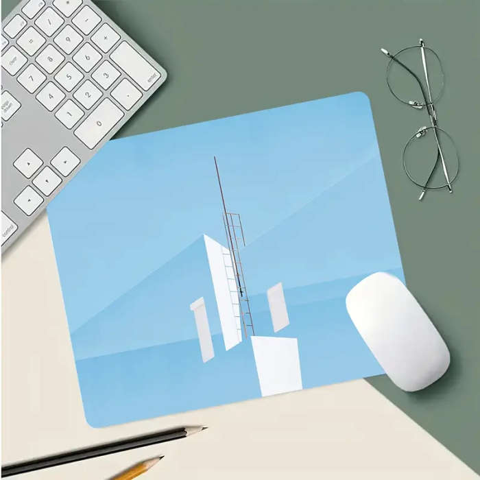 1pc 21x26cm Minimalist Space Ladder Mouse Pad Gaming Mouse Pad Suitable for Laptop and Keyboard