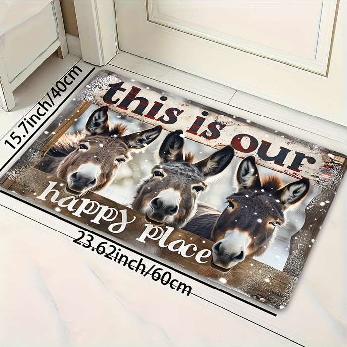 1Pc Brown 19.69x31.49inch 50x80cm Floor Mat