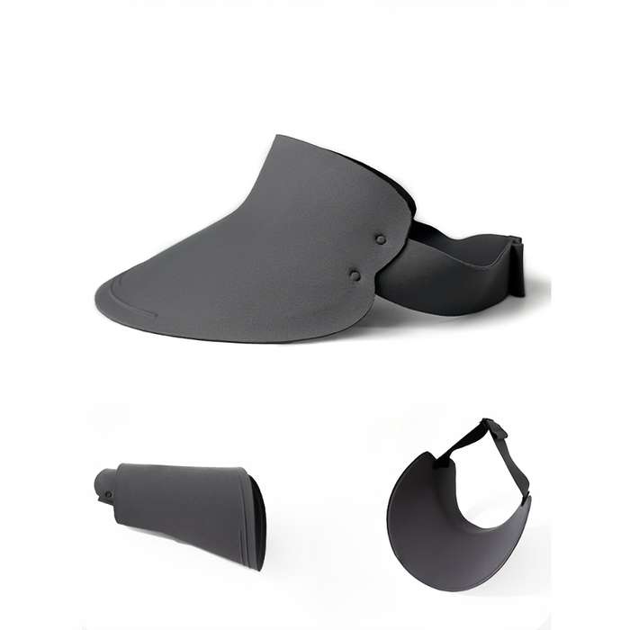 1pc Light Gray Breathable Sun Protection Visor Hat for Women Seamless Foldable Design Lightweigh