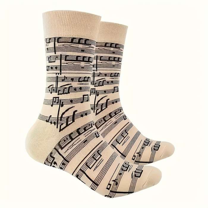 1 Pair Of Notes One Size Socks