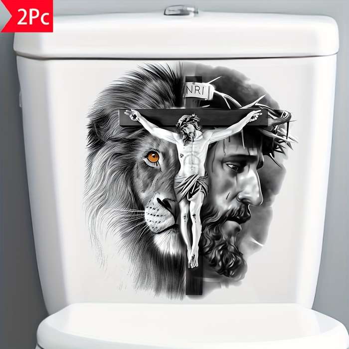 2pcs  Jesus Christian Themed Stickers