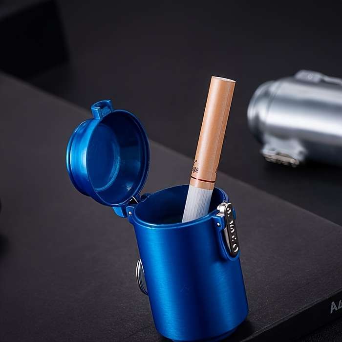 1pc Portable Mini Metal Ashtray for Car Bedroom Living Room Creative Irregular Shape No Electr