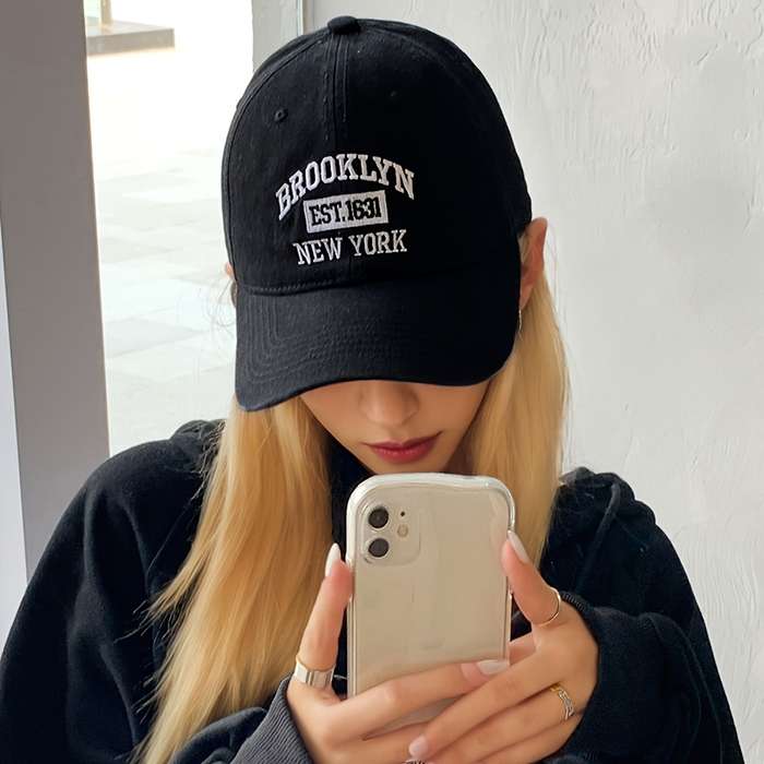 1pc Brooklyn NY Embroidered Baseball Cap Unisex Polyester Cotton Blend Lightweight Breathable Spo