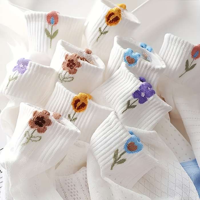 5 Pairs One Size High Elastic Socks