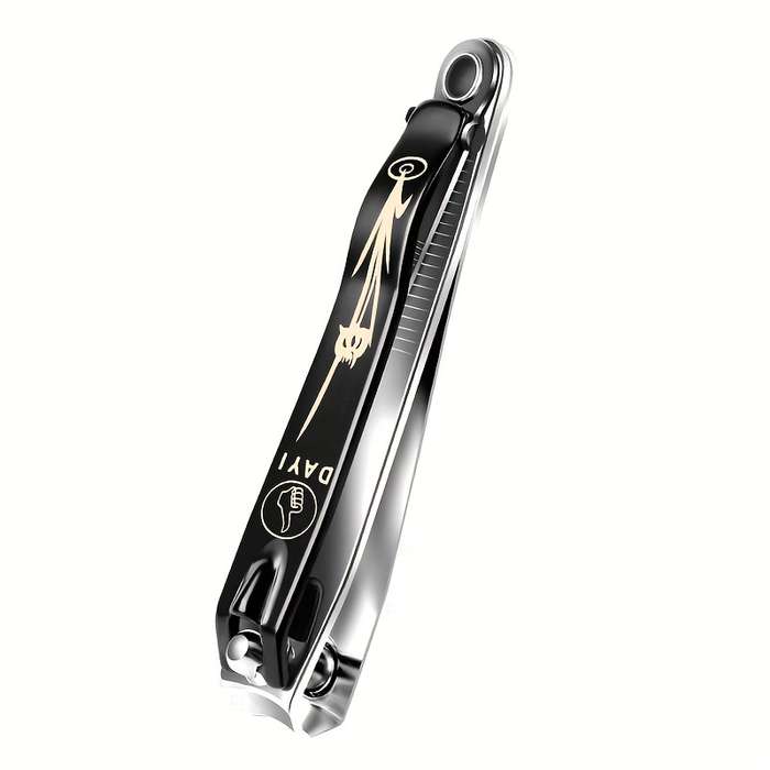 1pc ODORless High-Carbon Steel Nail Clippers with Nail File Modern Black  Golden OKAY I HAV