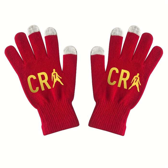 1 Pair Black Star Warm Gloves