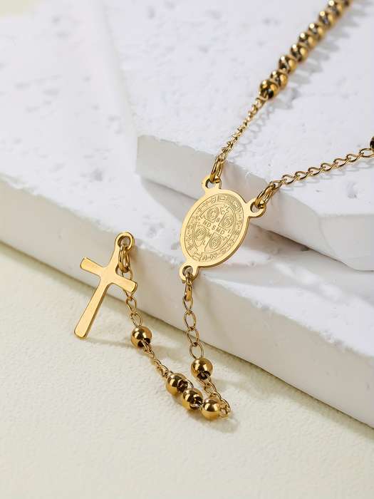 1 Piece Golden Jesus Theme Pendant