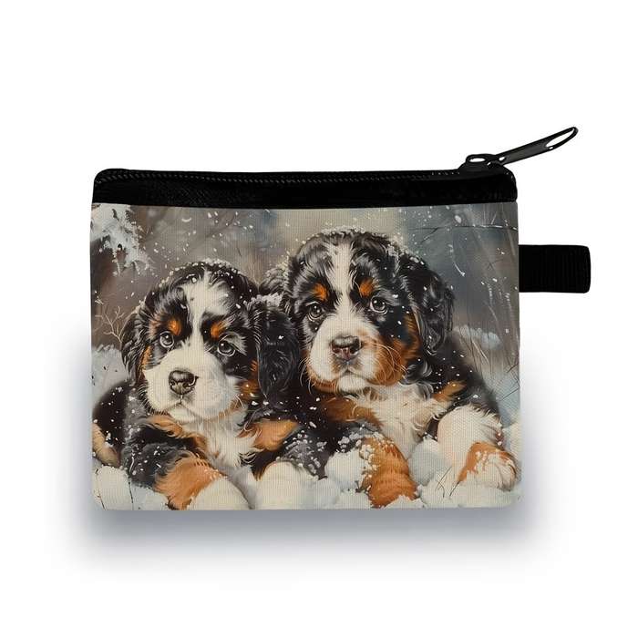 1pc Cute Dog Pattern Coin Purse Lightweight And Durable Can Be Used to Store Banknotes And Coins