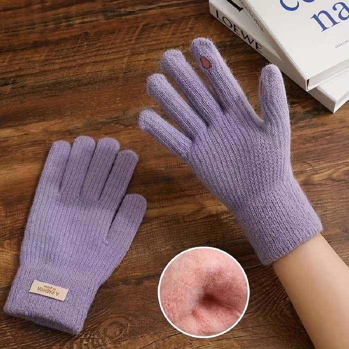 1 Pair Yellow Warm Gloves