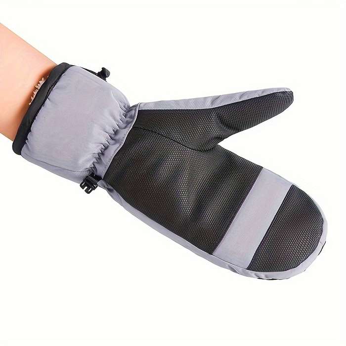 1 Pair Grey Warm Gloves