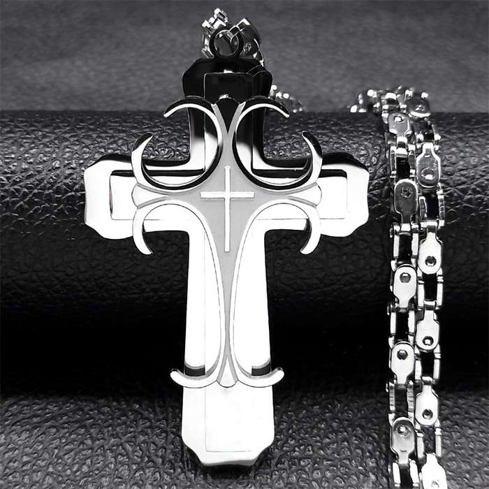 1 Piece Silvery Jesus Theme Pendant