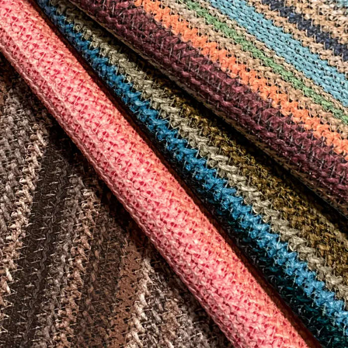 1 Piece Of Multicolor Rainbow Striped Woven Faux Leather Black