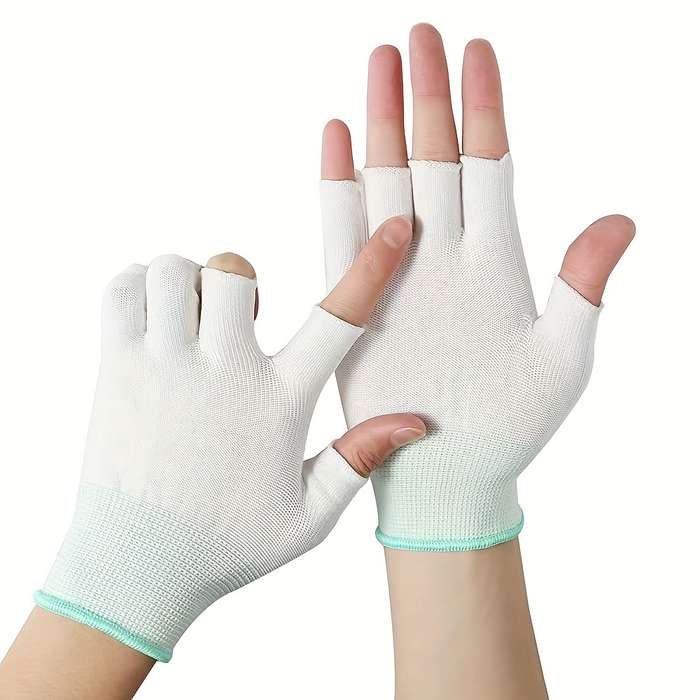 1Pair White Multi Purpose Work Gloves