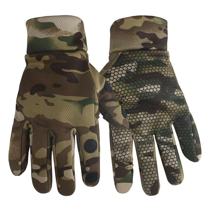 1 Pair Black Warm Gloves