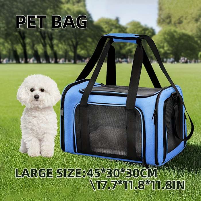 1pc Bluesize Large Size: 45*30*30 cm Pet Bag