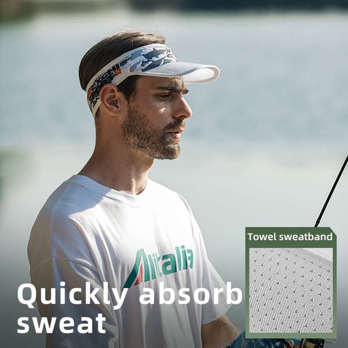 1pc GOLOVEJOY Unisex Summer Outdoor Sports Visor Cap Breathable Sweat-Wicking Sun Protection Hat